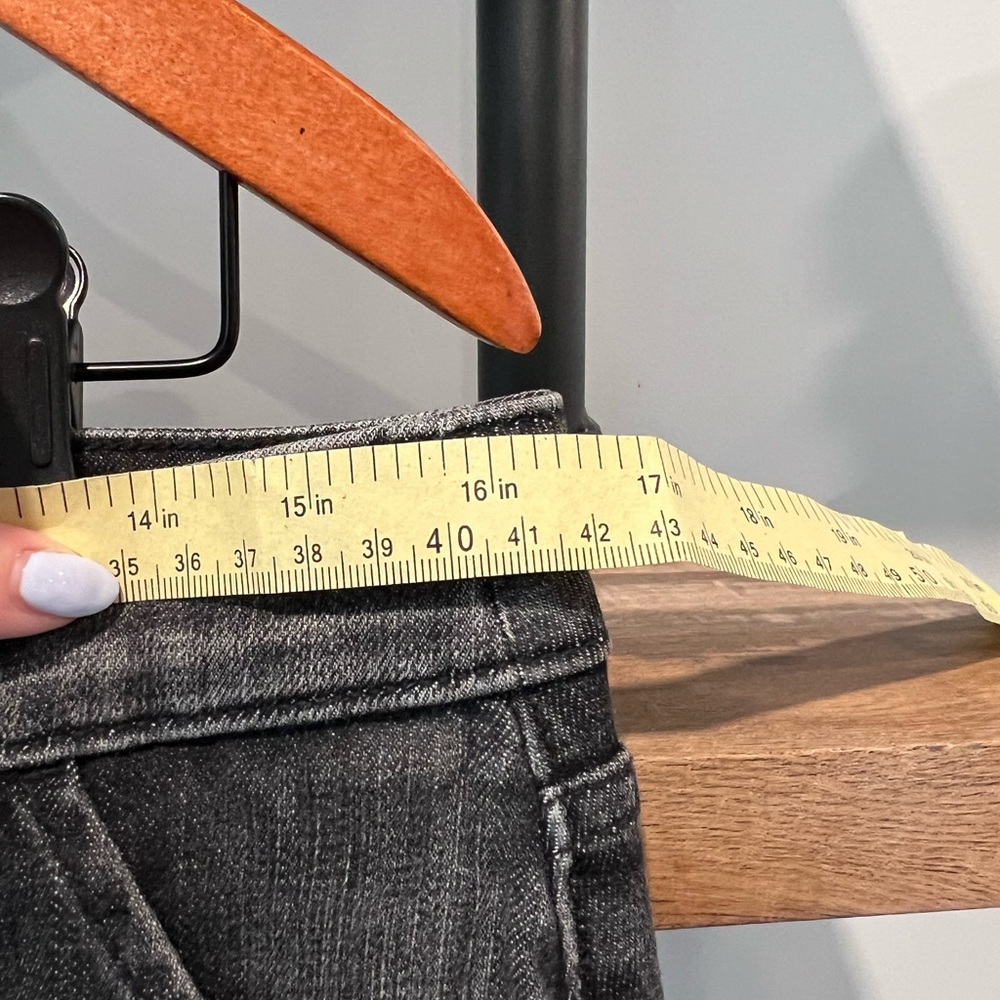 White House Black Market Denim Button-Front Skirt - Picture 9 of 11